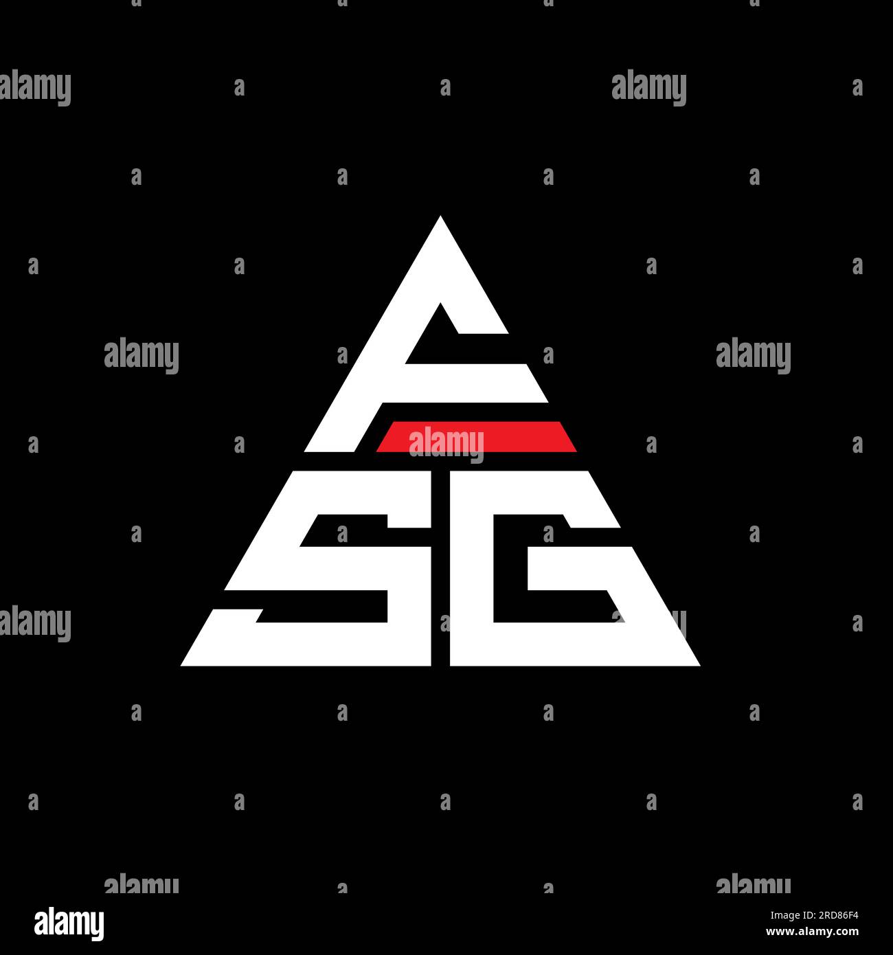FSG triangle letter logo design with triangle shape. FSG triangle logo ...