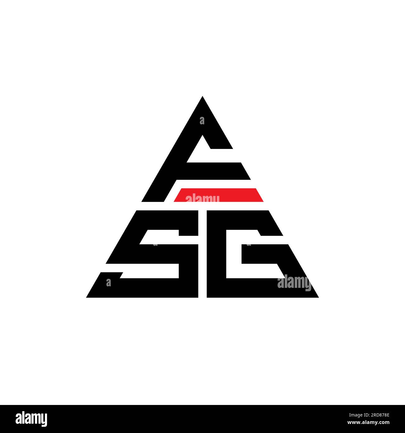 FSG triangle letter logo design with triangle shape. FSG triangle logo ...