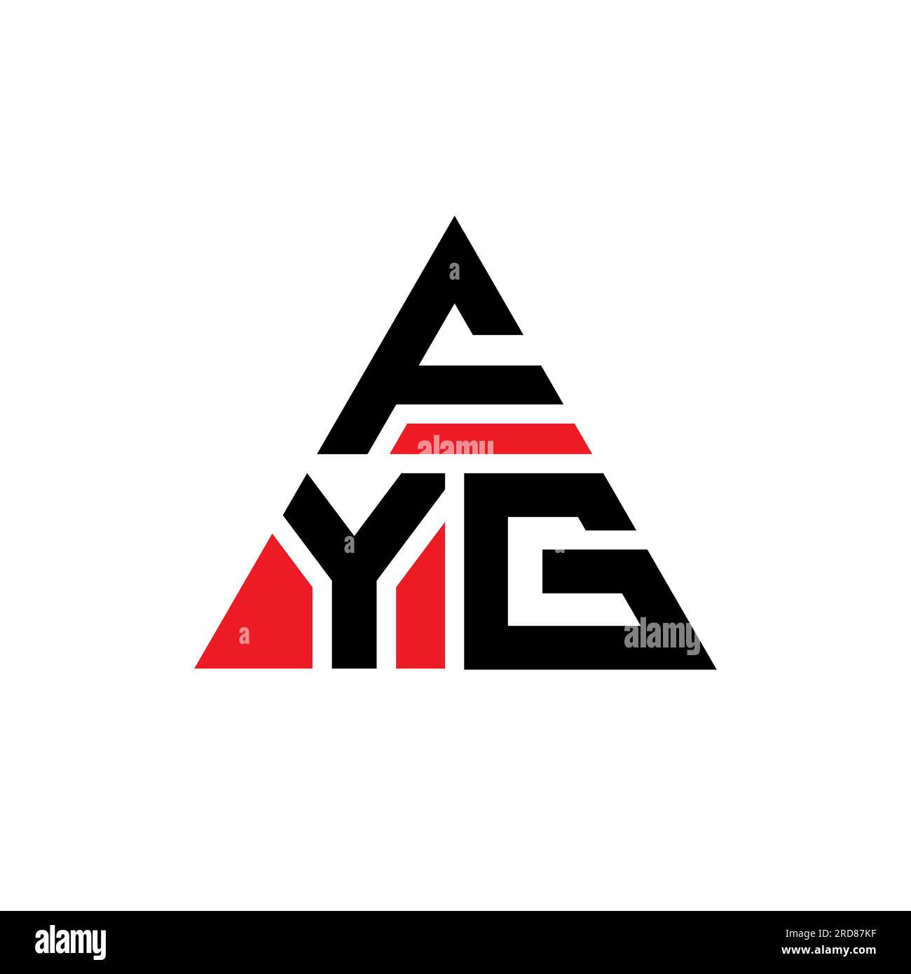 FYG triangle letter logo design with triangle shape. FYG triangle logo ...