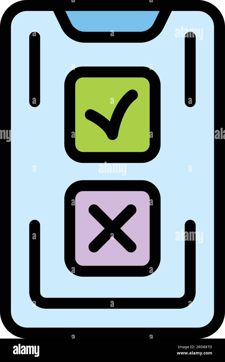 Smartphone manager icon outline vector. Digital project. Business data color flat Stock Vector