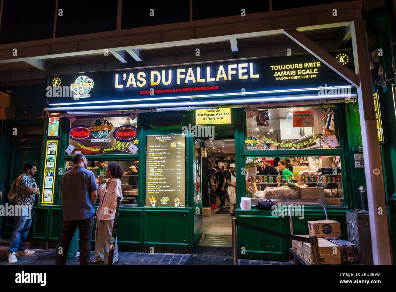 Falafel restaurant, Le Marais Neighborhood, Paris, France Stock Photo Alamy