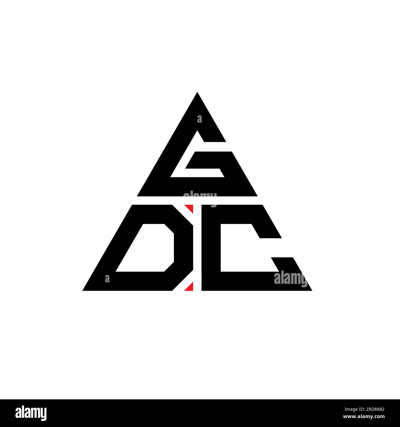 GDC triangle letter logo design with triangle shape. GDC triangle logo