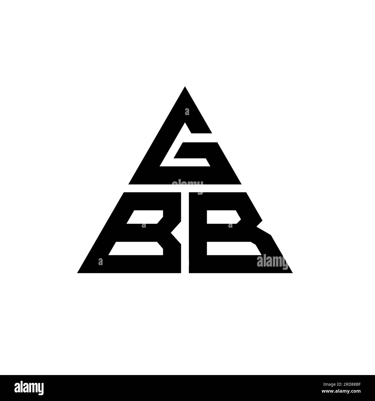 GBB triangle letter logo design with triangle shape. GBB triangle logo ...