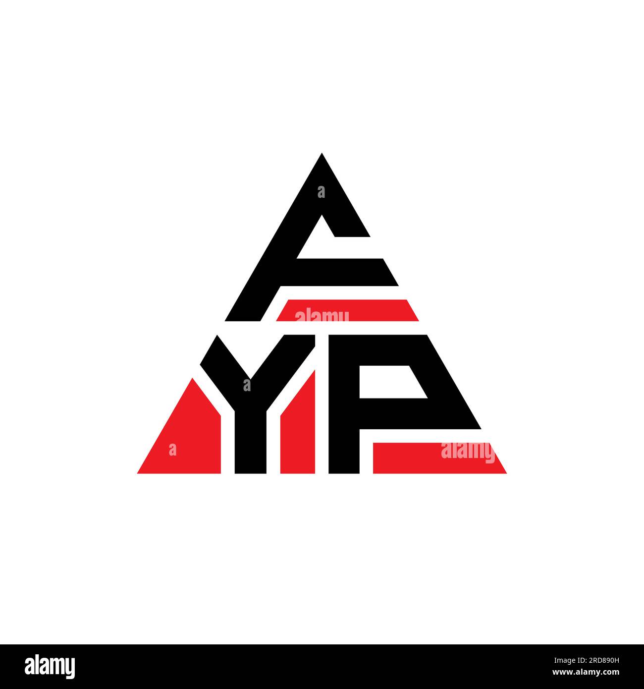 FYP triangle letter logo design with triangle shape. FYP triangle logo ...