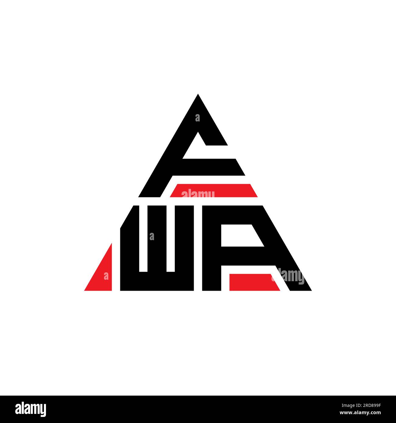 FWA triangle letter logo design with triangle shape. FWA triangle logo