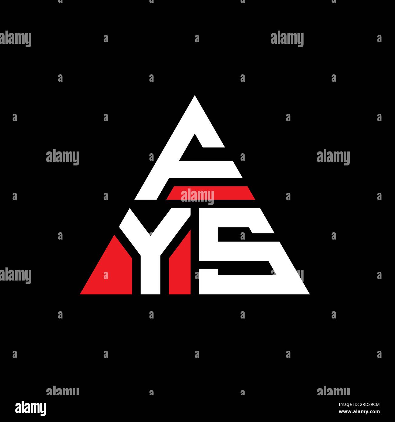 FYS triangle letter logo design with triangle shape. FYS triangle logo ...