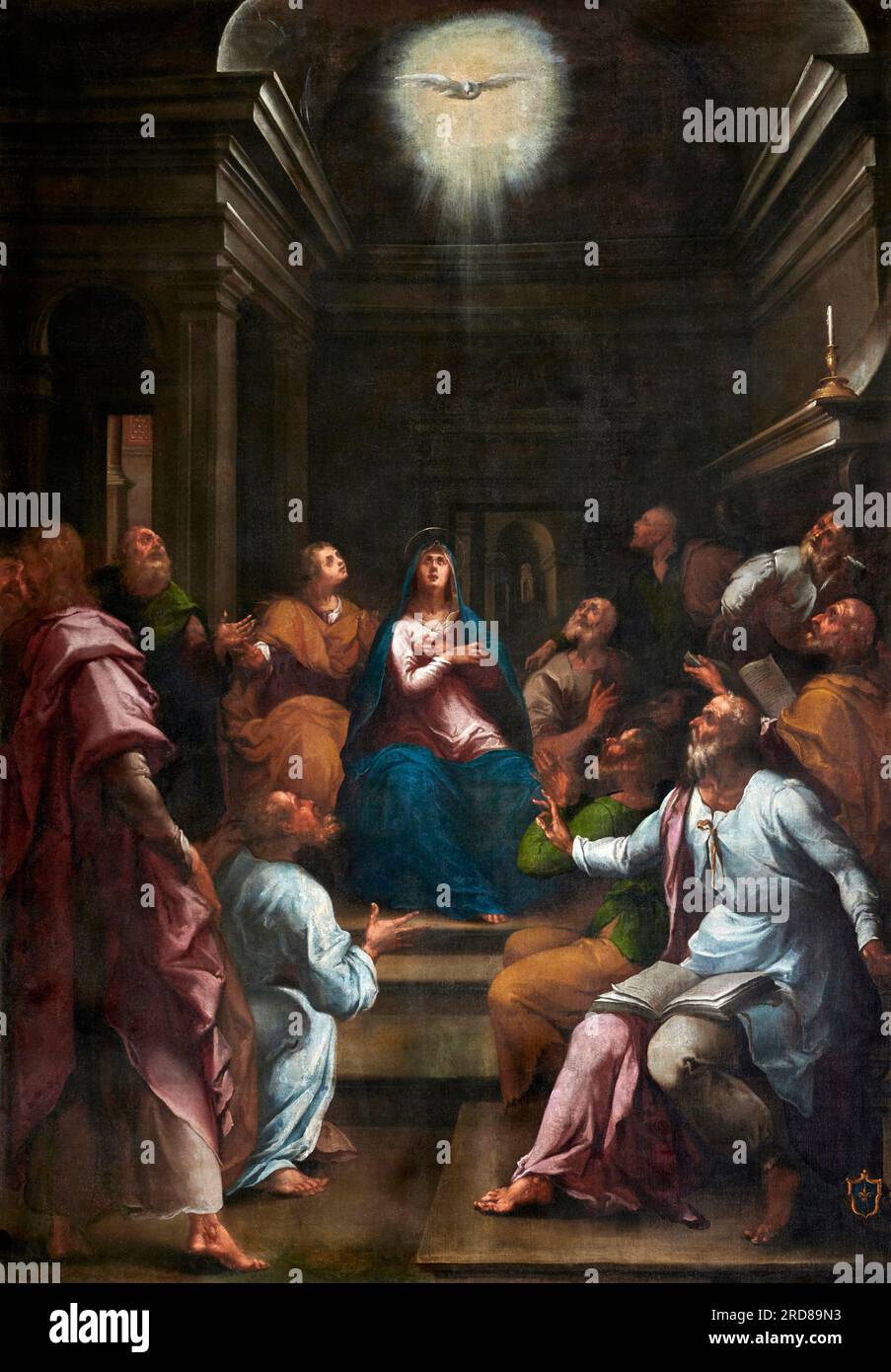 Pentecoste olio su tela Domenico Carpinoni fine del XVI secolo