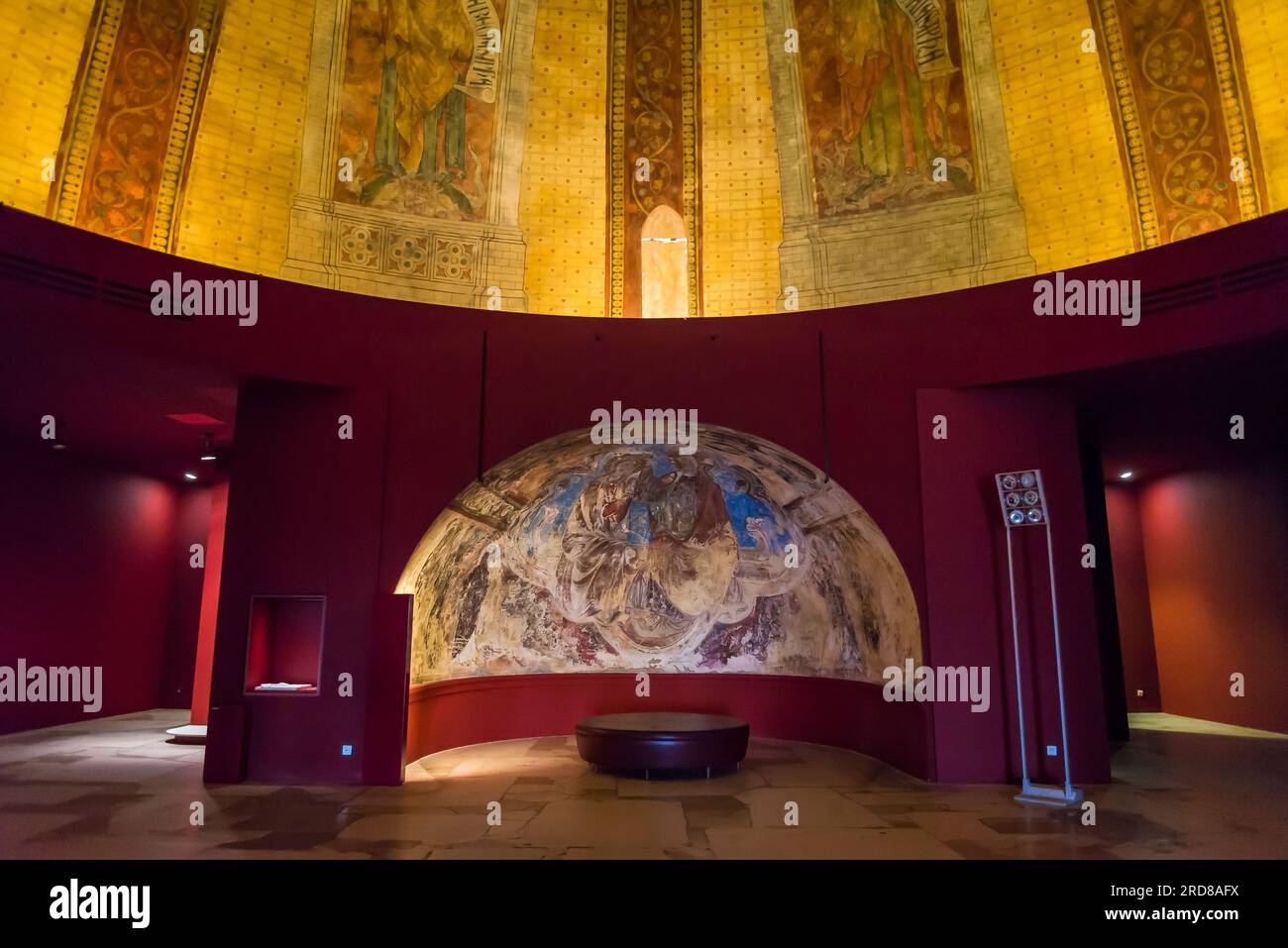 Medieval crypt architecture, The Cité de l'architecture et du patrimoine (Architecture and Heritage City), a museum of architecture and monumental scu Stock Photo