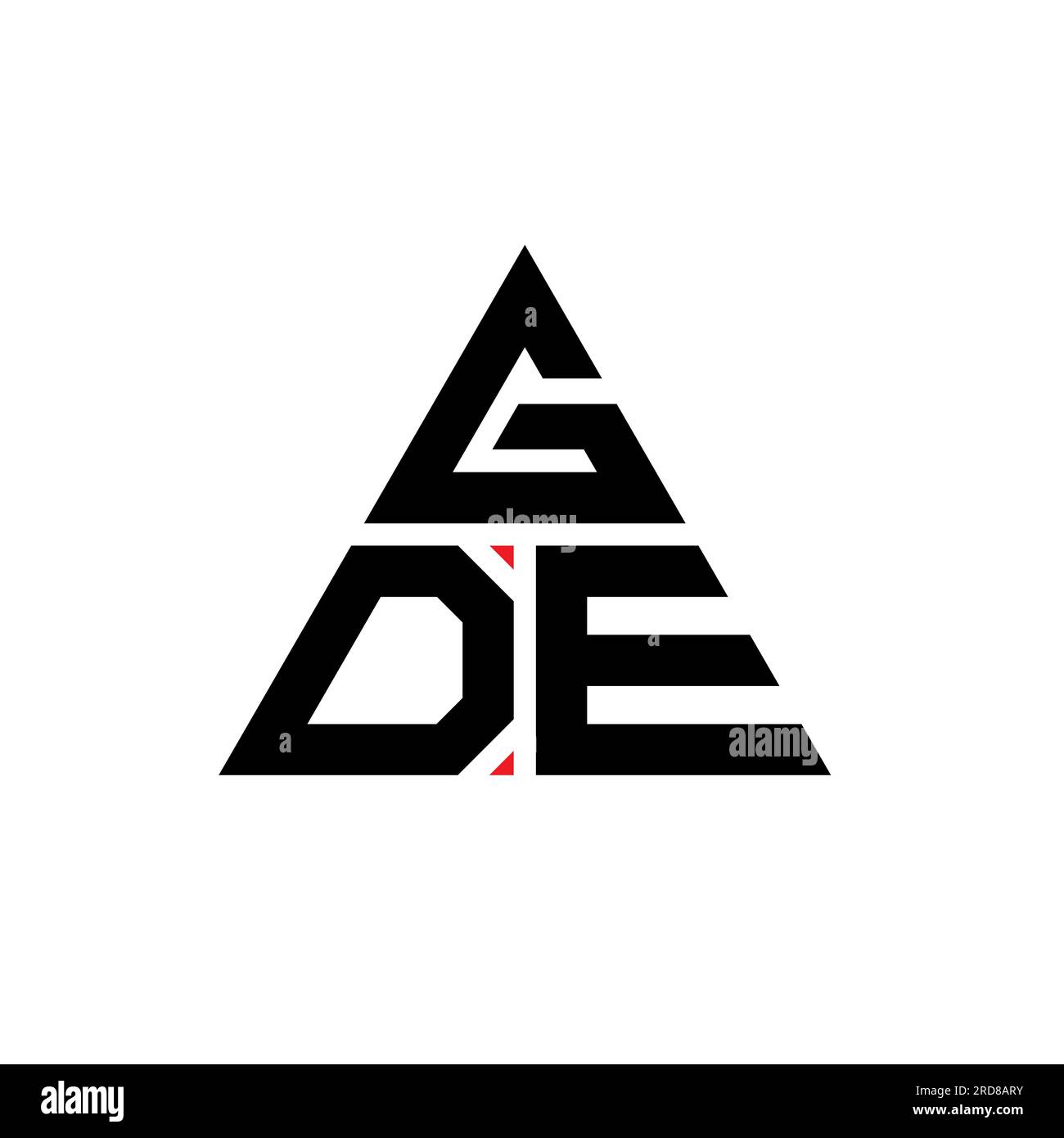 GDE triangle letter logo design with triangle shape. GDE triangle logo ...