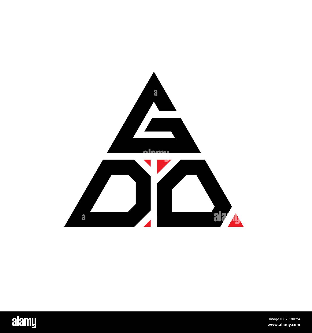 GDO triangle letter logo design with triangle shape. GDO triangle logo