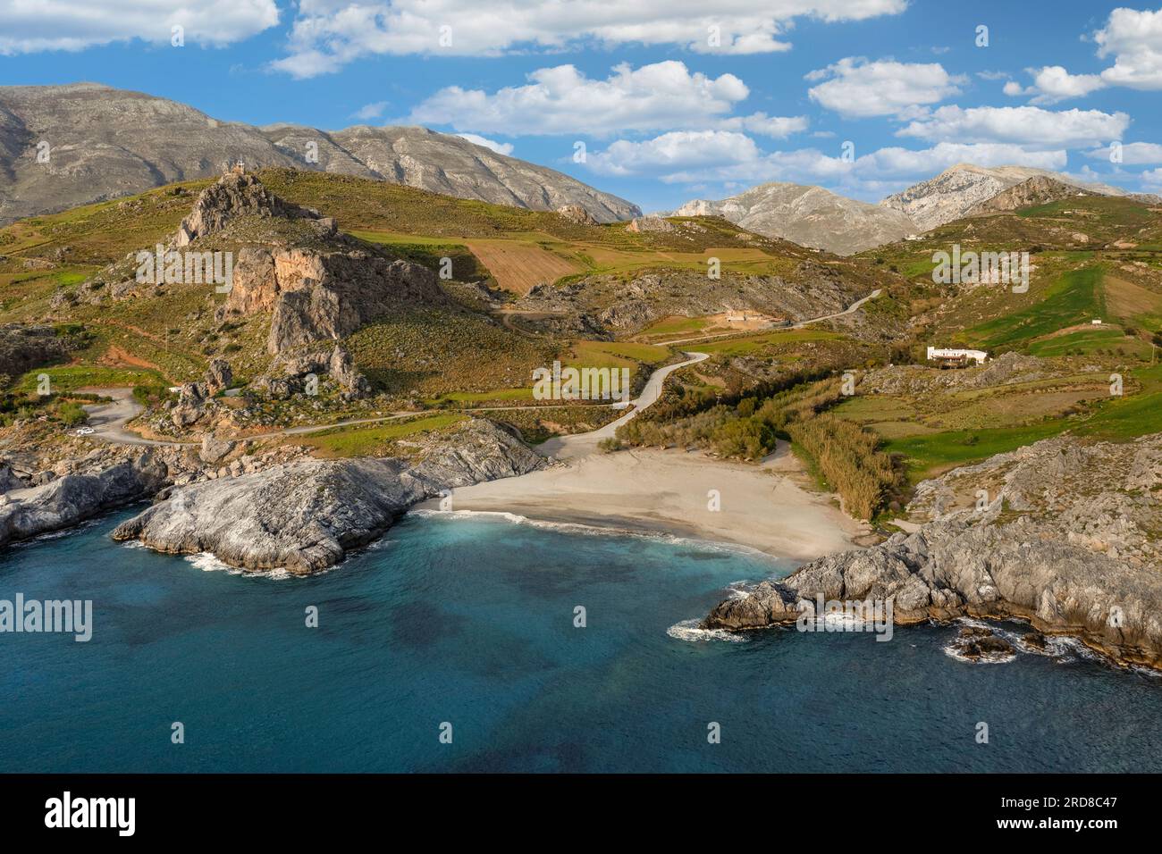 Ammoudi Beach, Plakias, Rethymno; Crete, Greek Islands, Greece, Europe Stock Photo