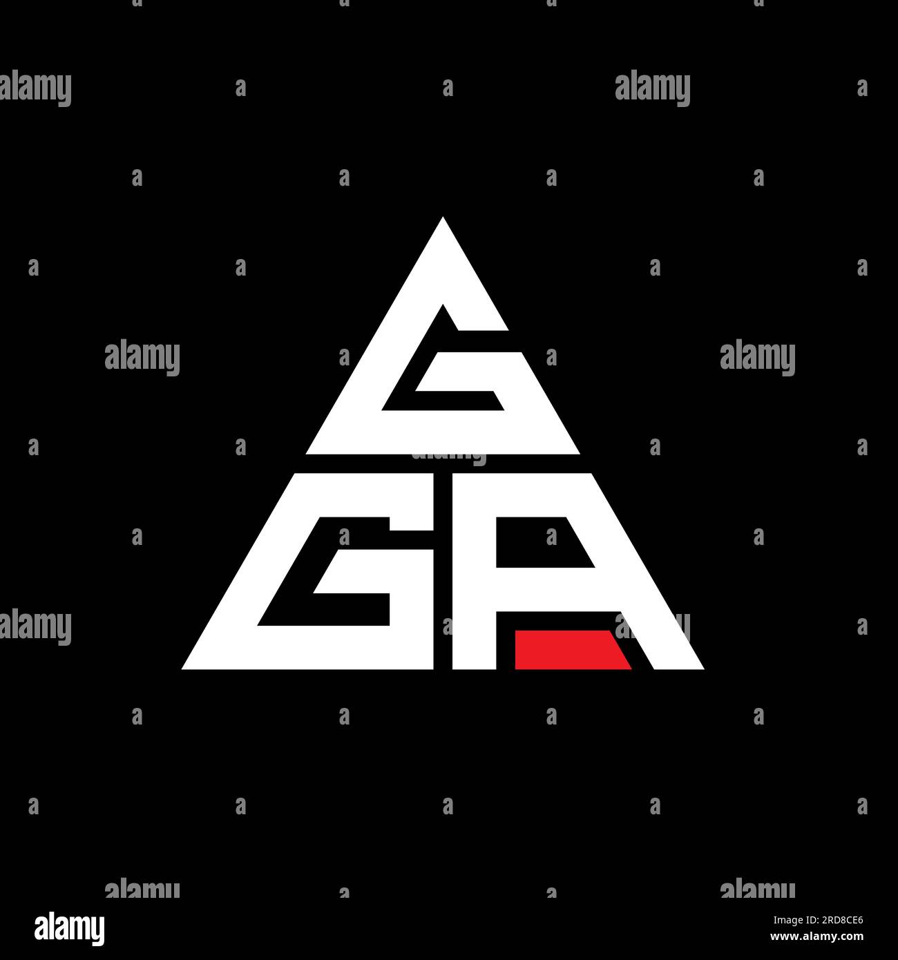 GGA triangle letter logo design with triangle shape. GGA triangle logo