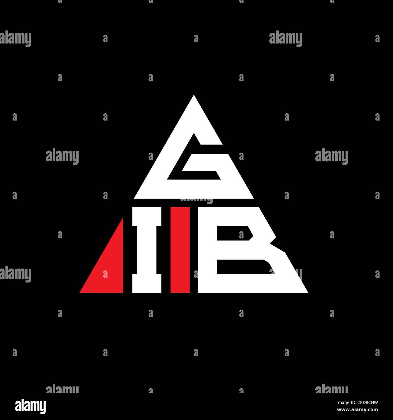 GIB triangle letter logo design with triangle shape. GIB triangle logo ...