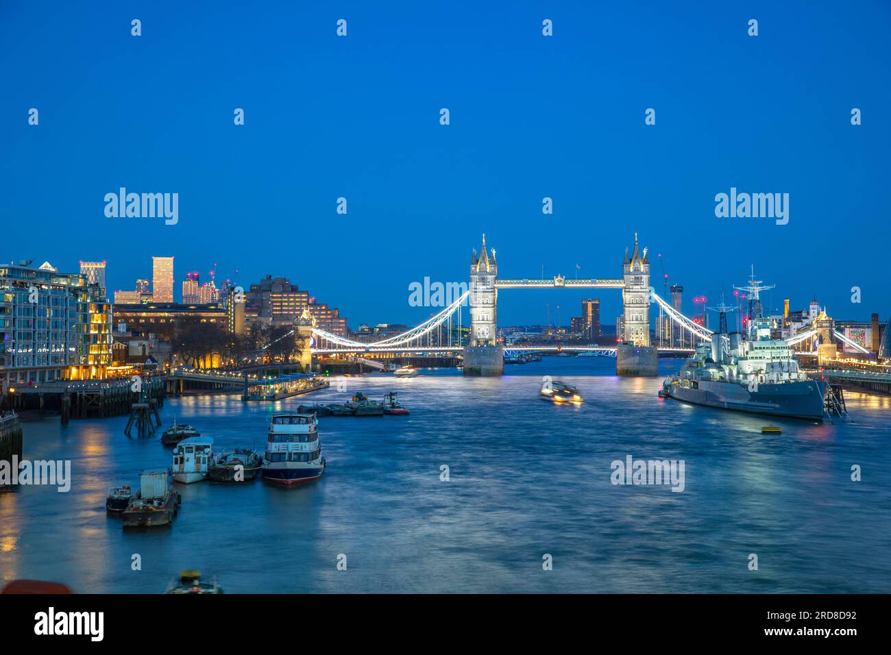 Tower Bridge, River Thames, London, England, United Kingdom, Europe Stock Photo