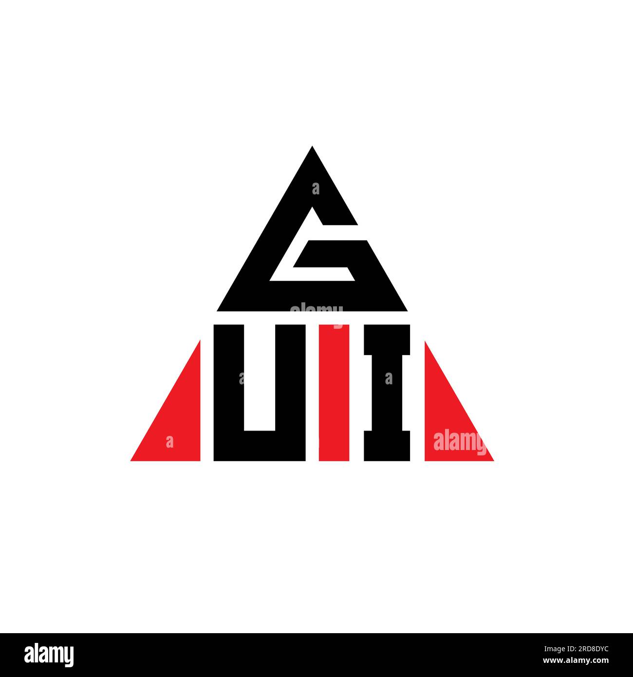 GUI triangle letter logo design with triangle shape. GUI triangle logo ...
