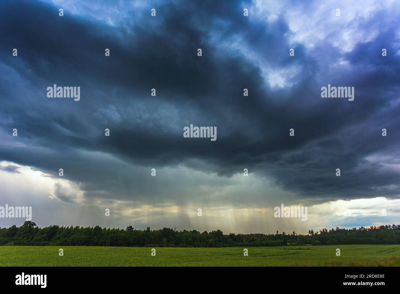 Storm cloud influenced by Climate change. Dangerous storm cloud