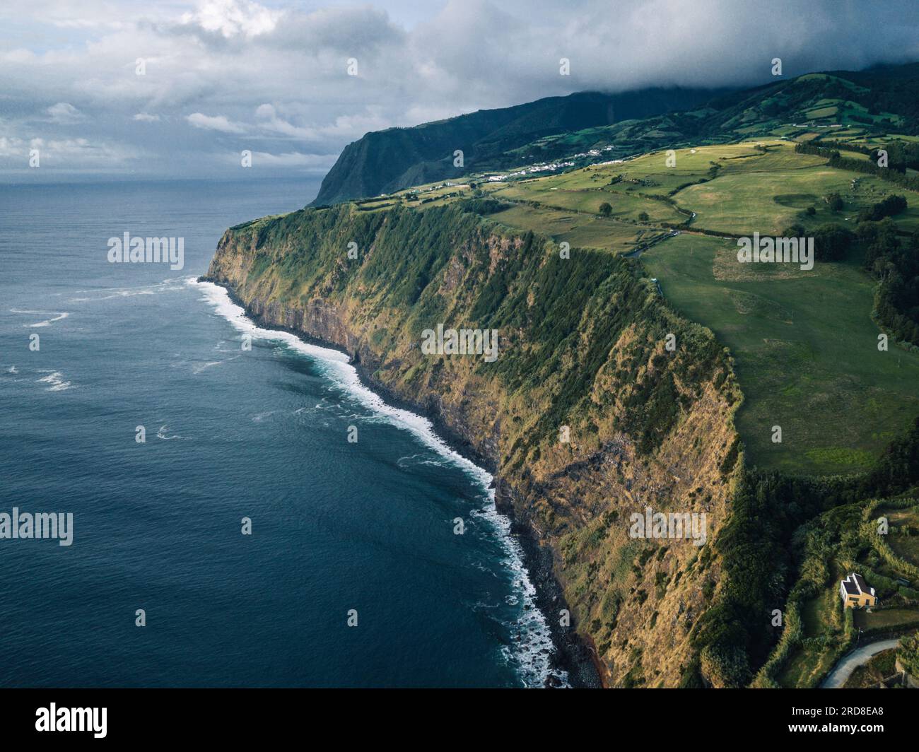 Cliffs and costline of Sao Miguel island, Azores, Portugal, Atlantic, Europe Stock Photo