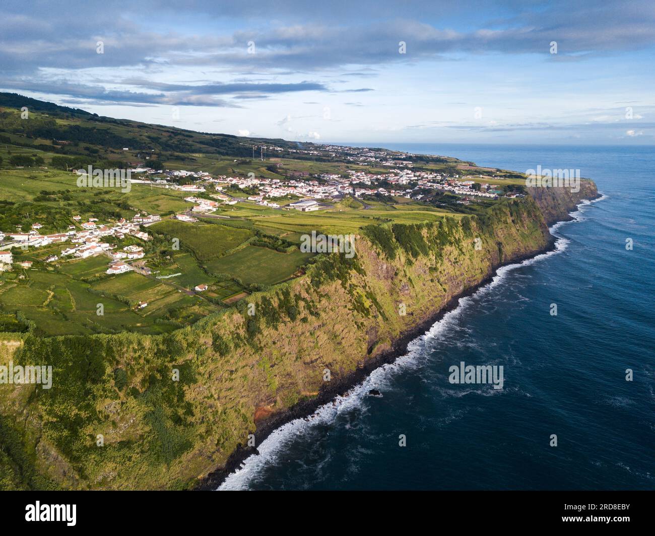 Cliffs and costline of Sao Miguel Island, Azores, Portugal, Atlantic, Europe Stock Photo