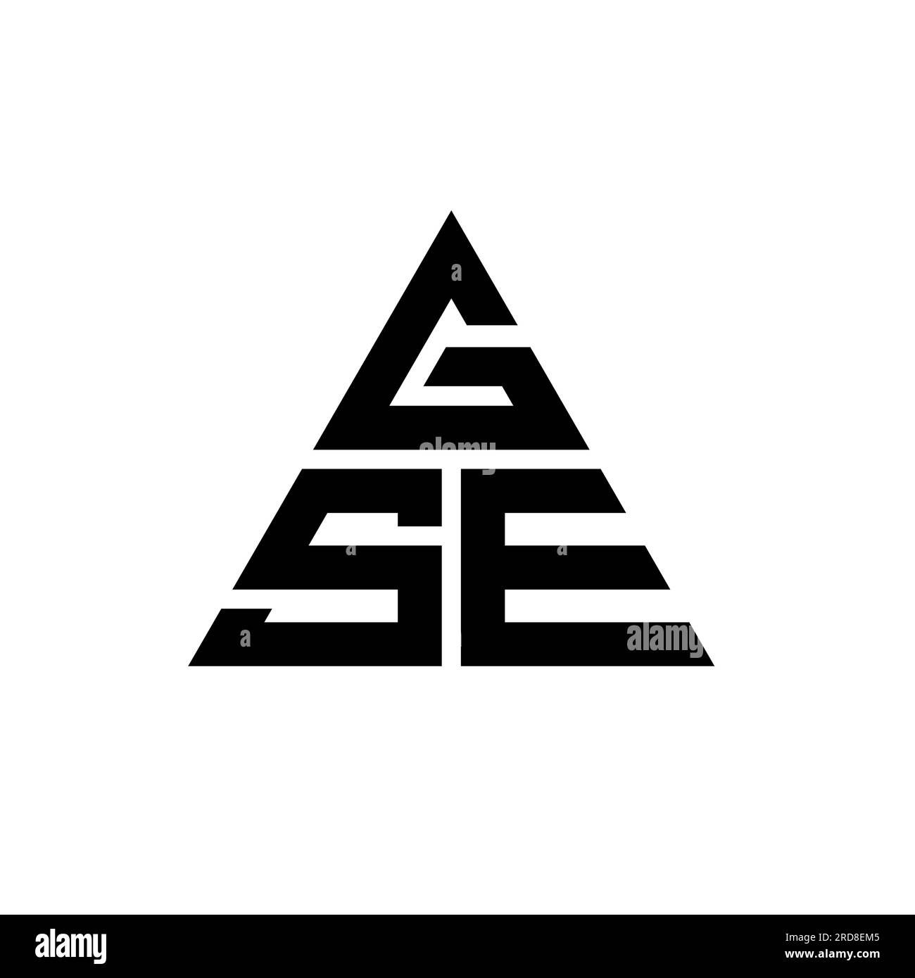 GSE triangle letter logo design with triangle shape. GSE triangle logo ...