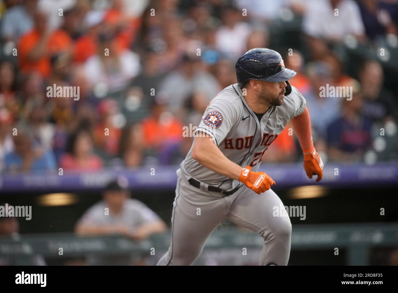 Houston Astros center fielder Chas McCormick (20) in the first