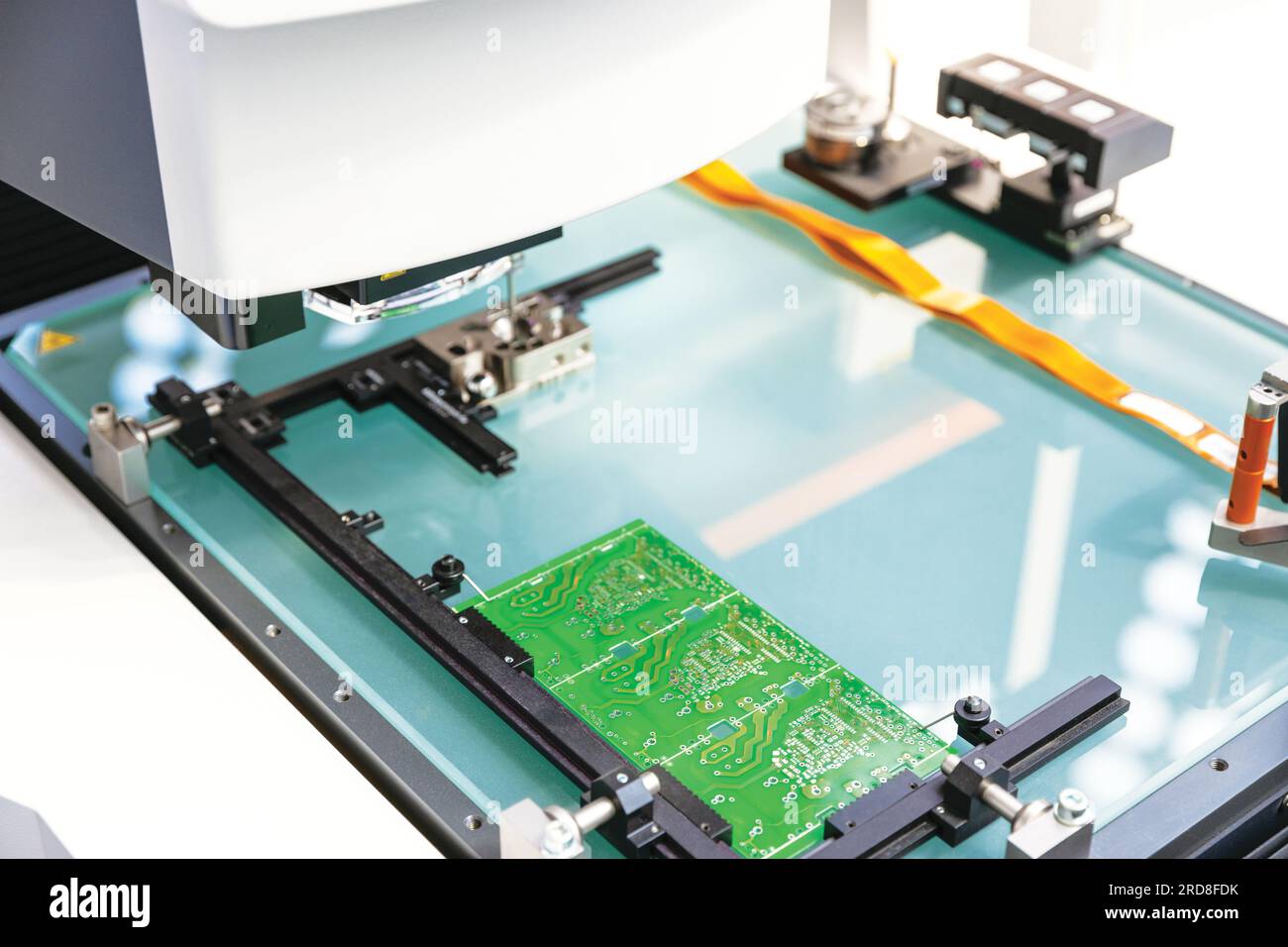 Printed wiring board during production process. Electronics