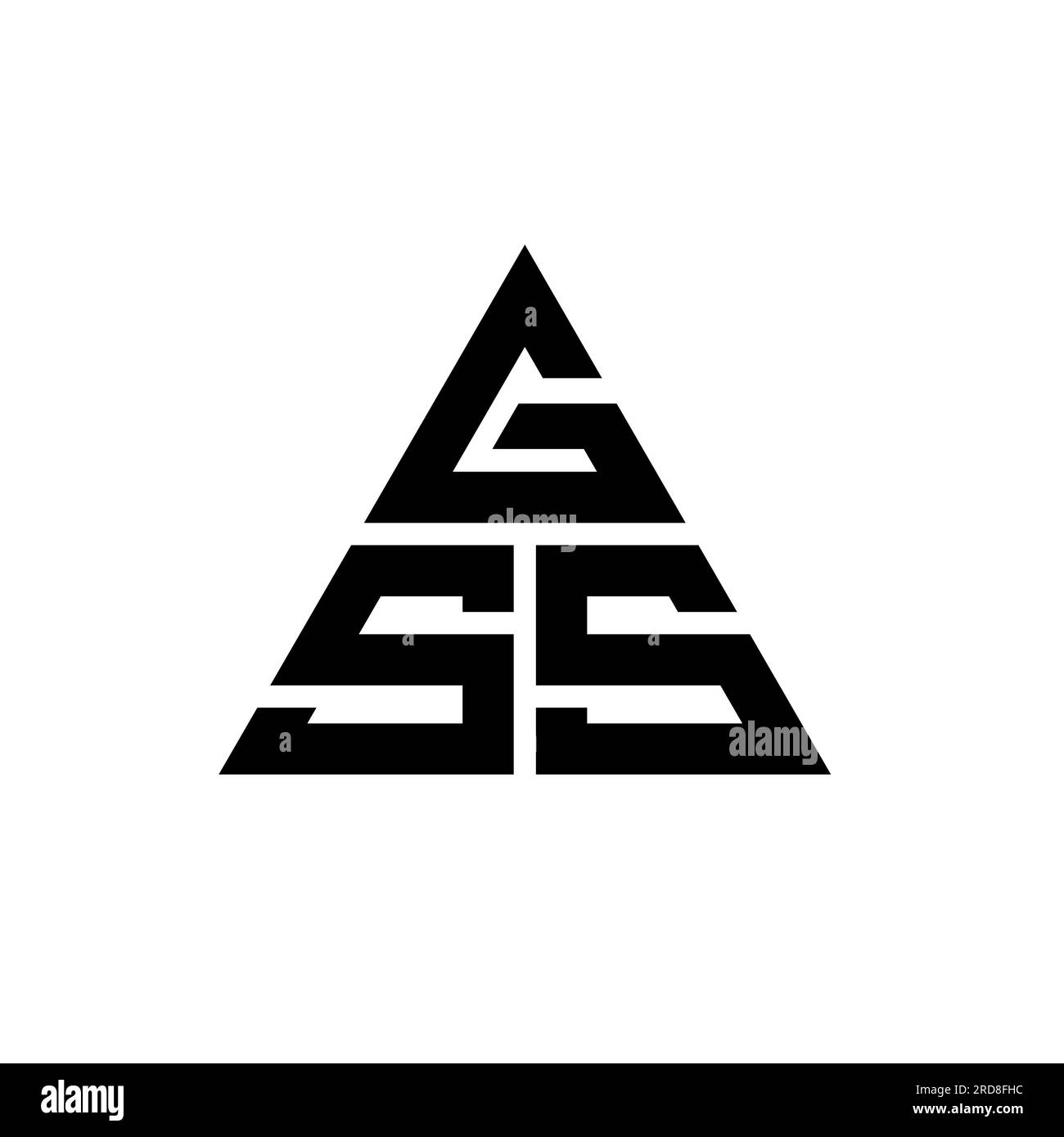 GSS triangle letter logo design with triangle shape. GSS triangle logo ...