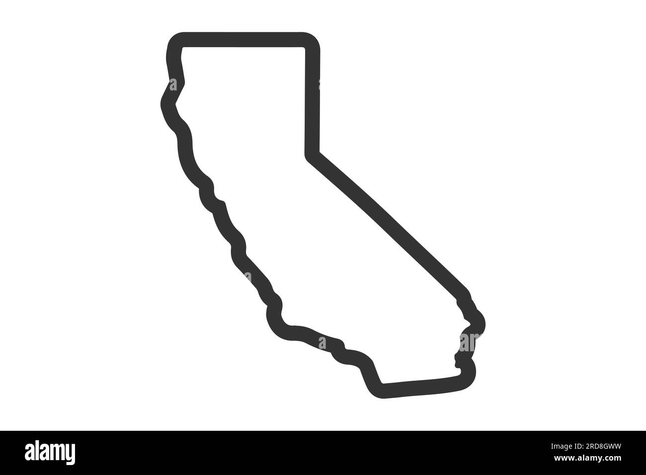 California outline symbol US state - California Outline Symbol Us State Map Vector Illustration 2RD8GWW