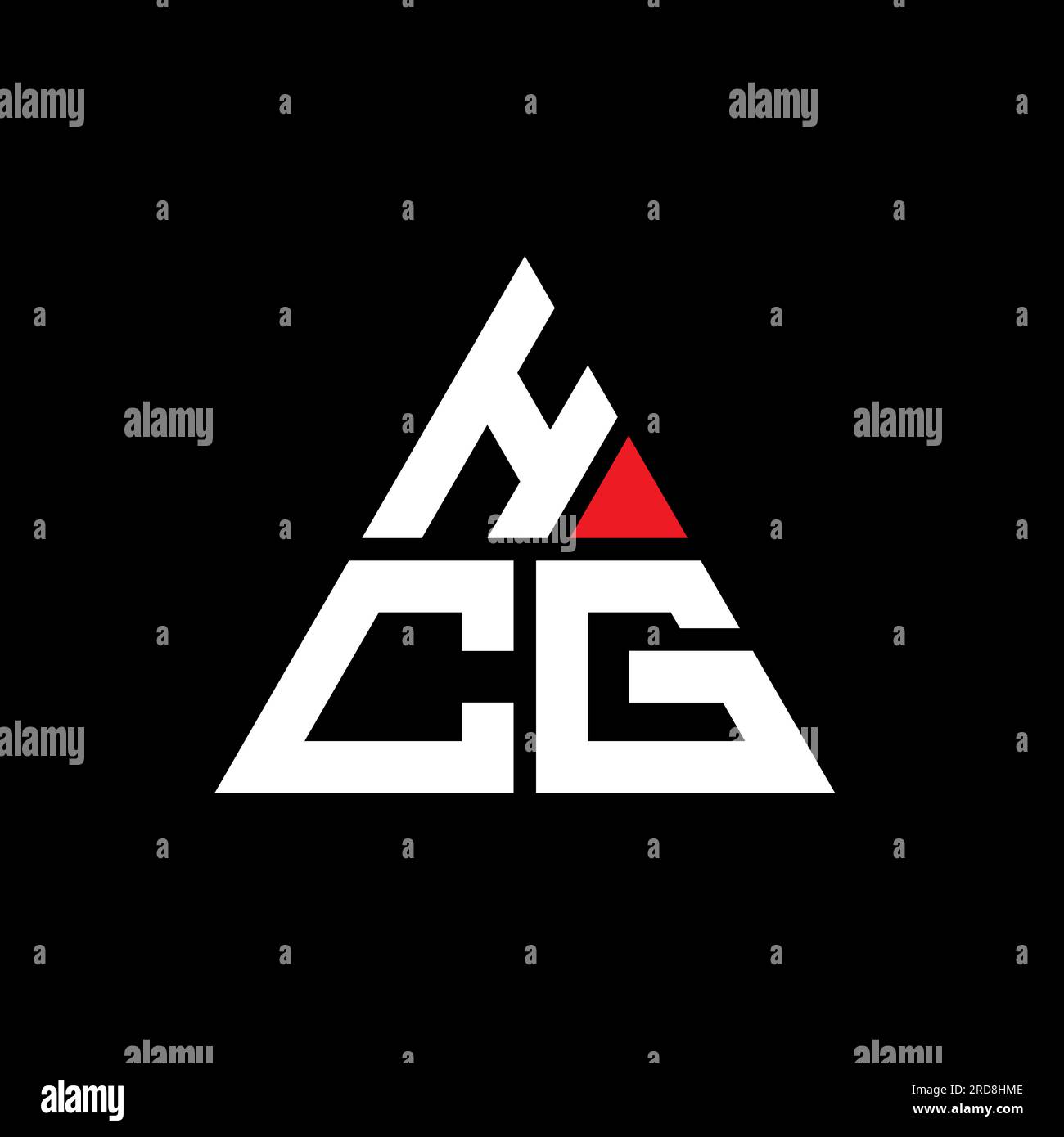 HCG triangle letter logo design with triangle shape. HCG triangle logo