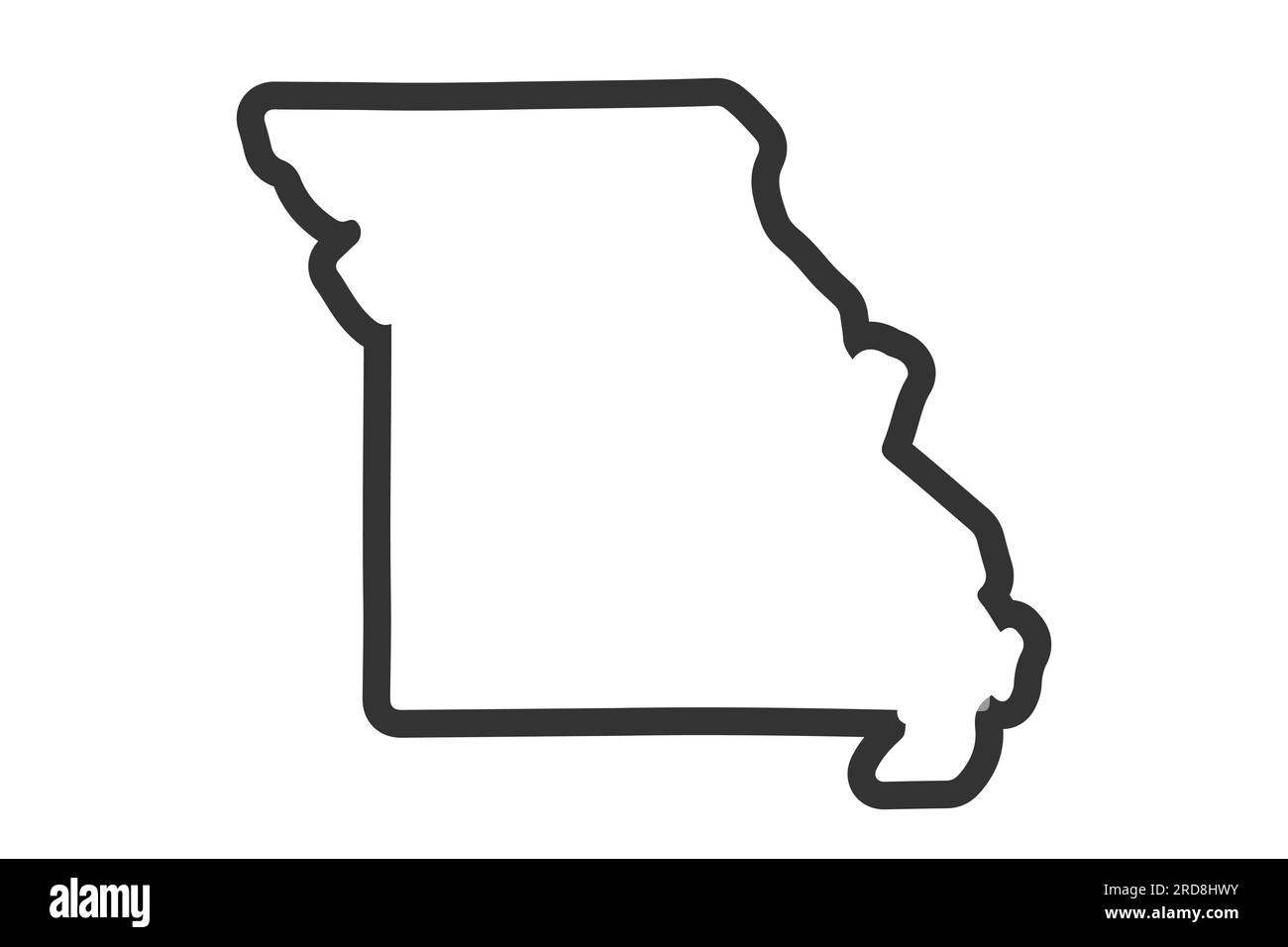 Missouri outline symbol US state - Missouri Outline Symbol Us State Map Vector Illustration 2RD8HWY