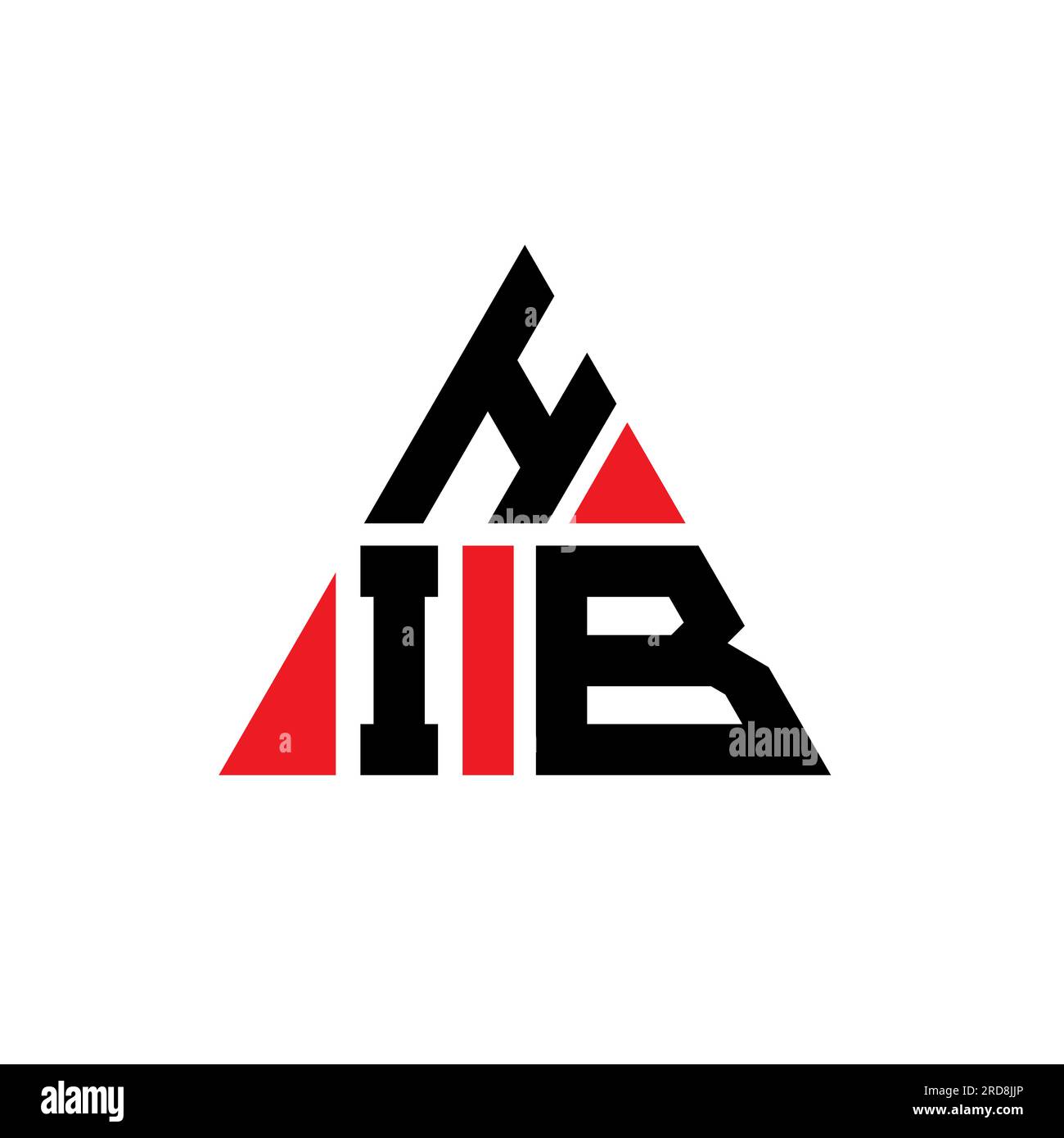 HIB triangle letter logo design with triangle shape. HIB triangle logo ...
