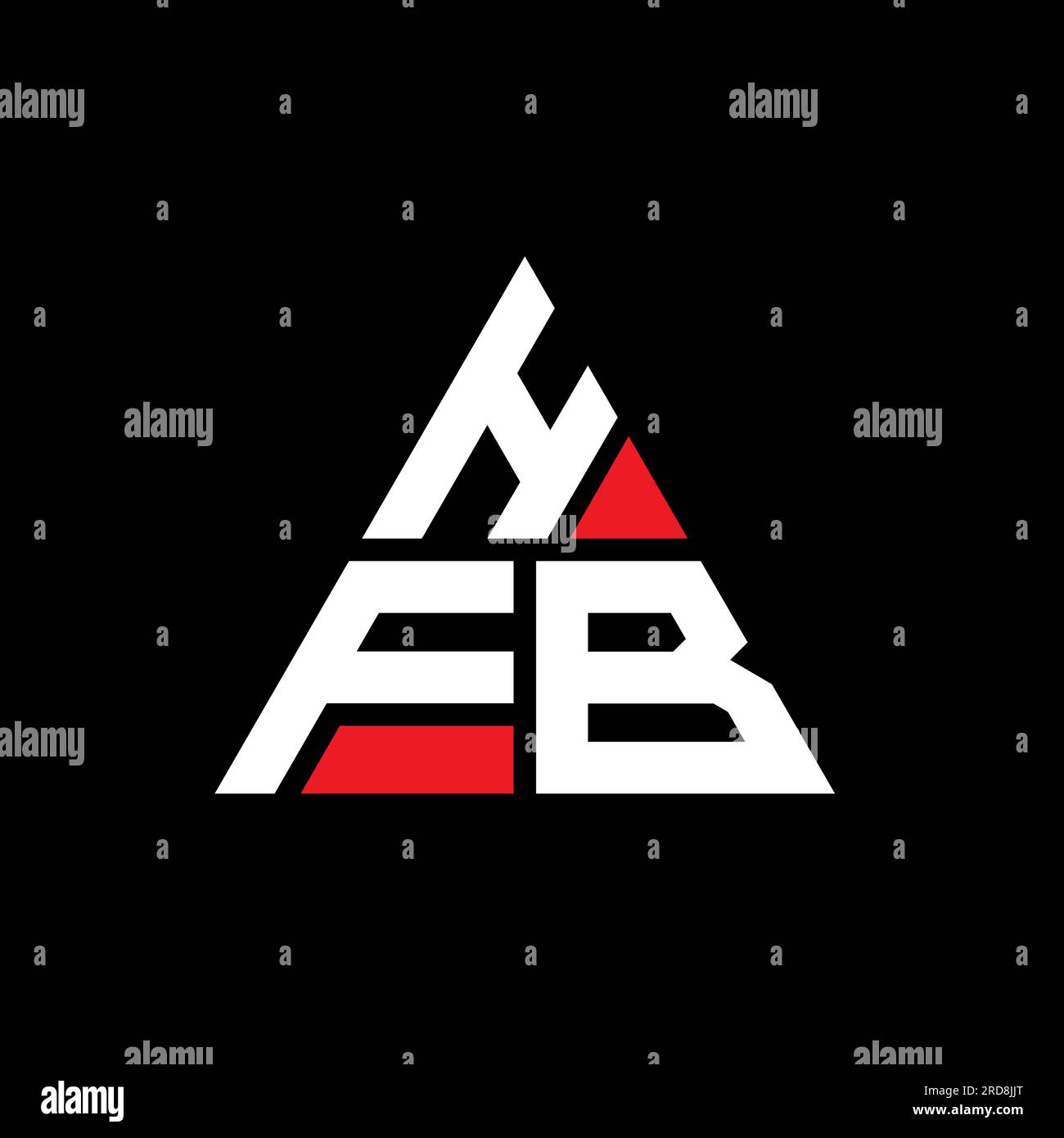 HFB triangle letter logo design with triangle shape. HFB triangle logo ...