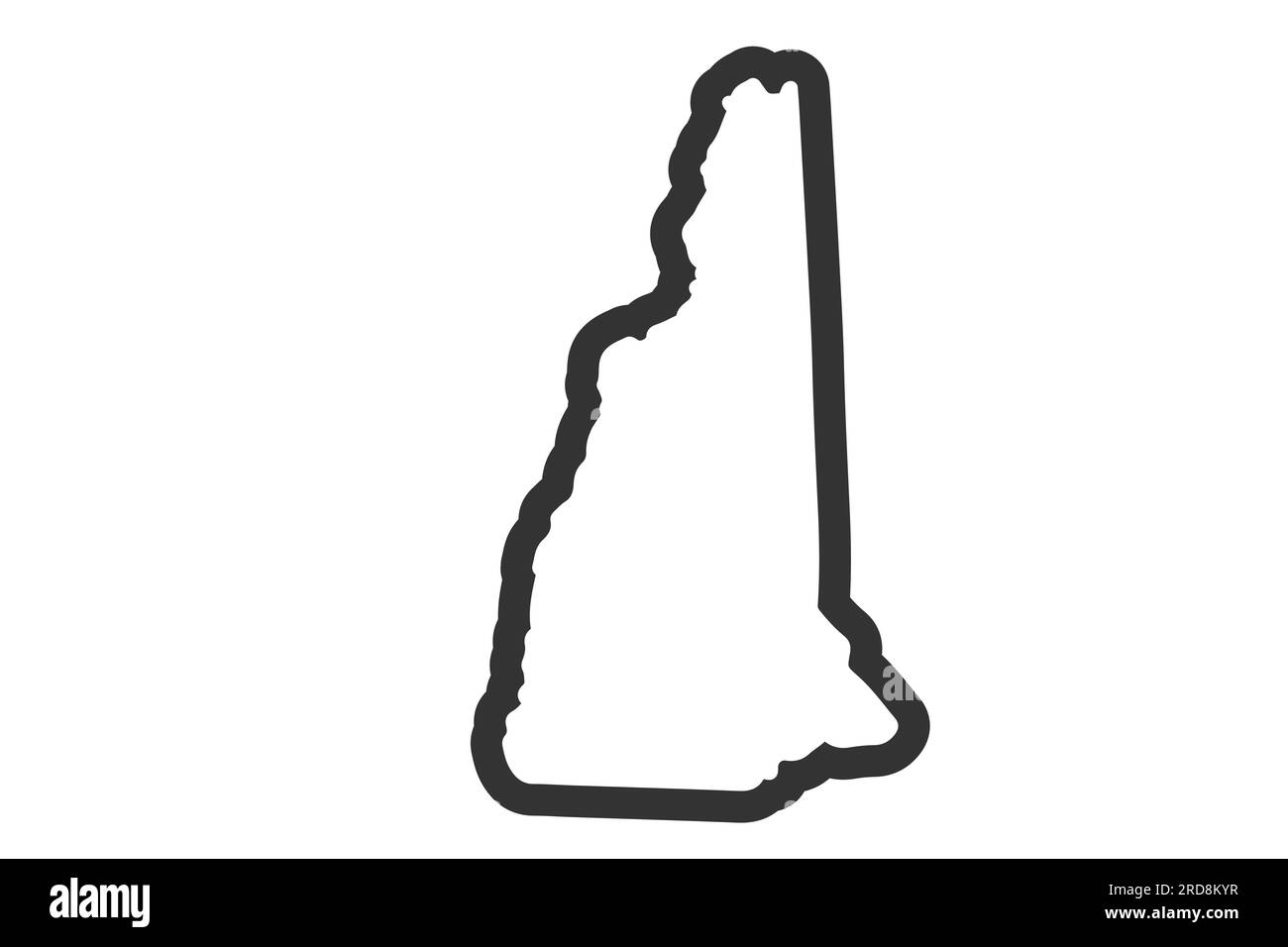 New Hampshire outline symbol. US state map. Vector illustration Stock Vector