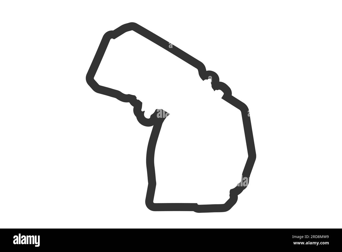 Michigan state map. US state map. Michigan outline symbol. Vector ...