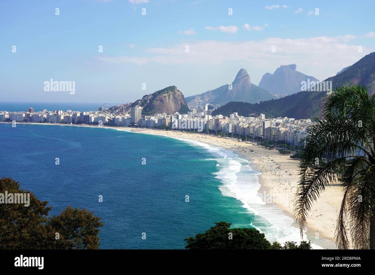 Carioca Landscape. Copacabana beach, Rio de Janeiro, Brazil Stock Photo