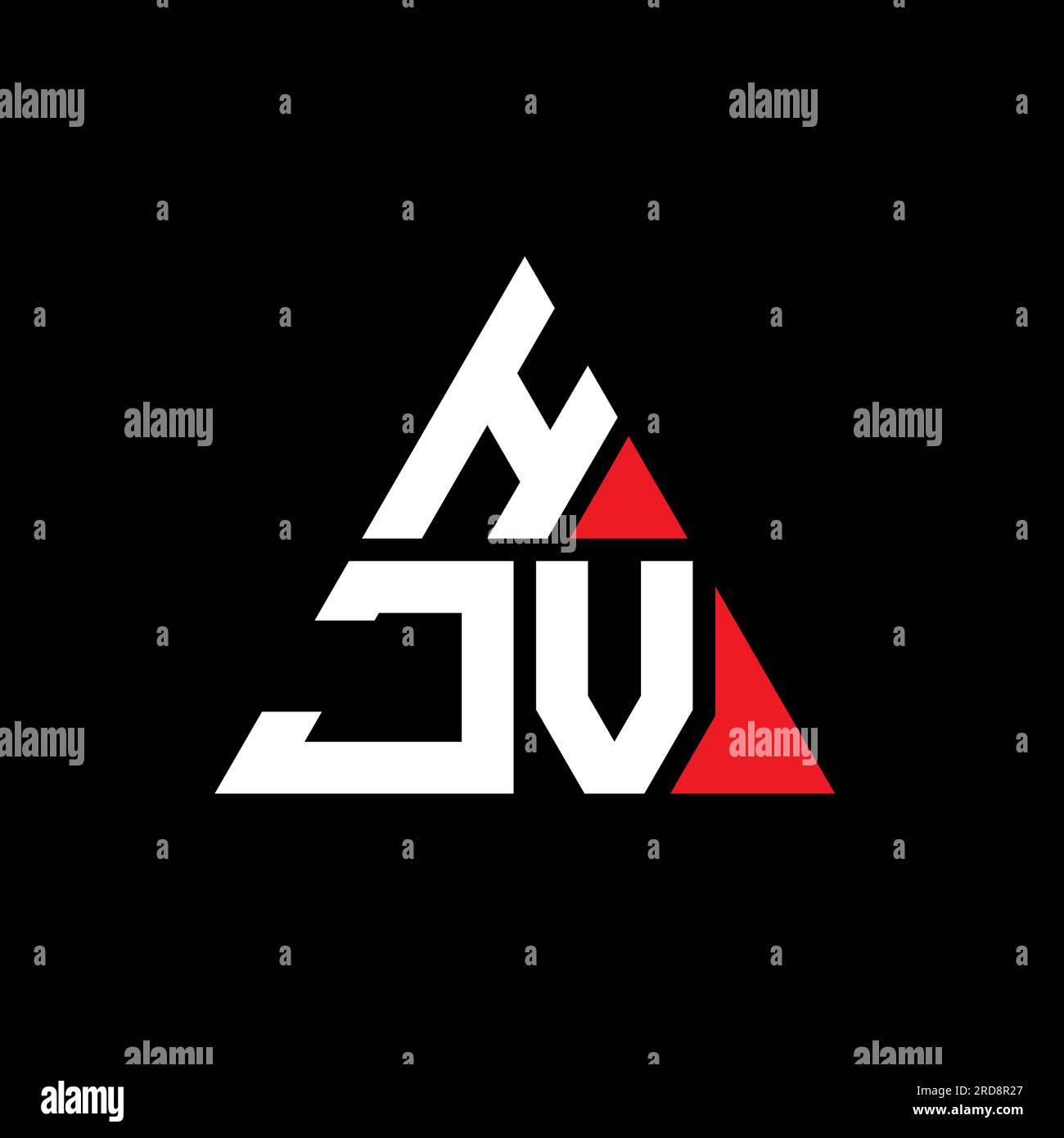 HJV triangle letter logo design with triangle shape. HJV triangle logo ...