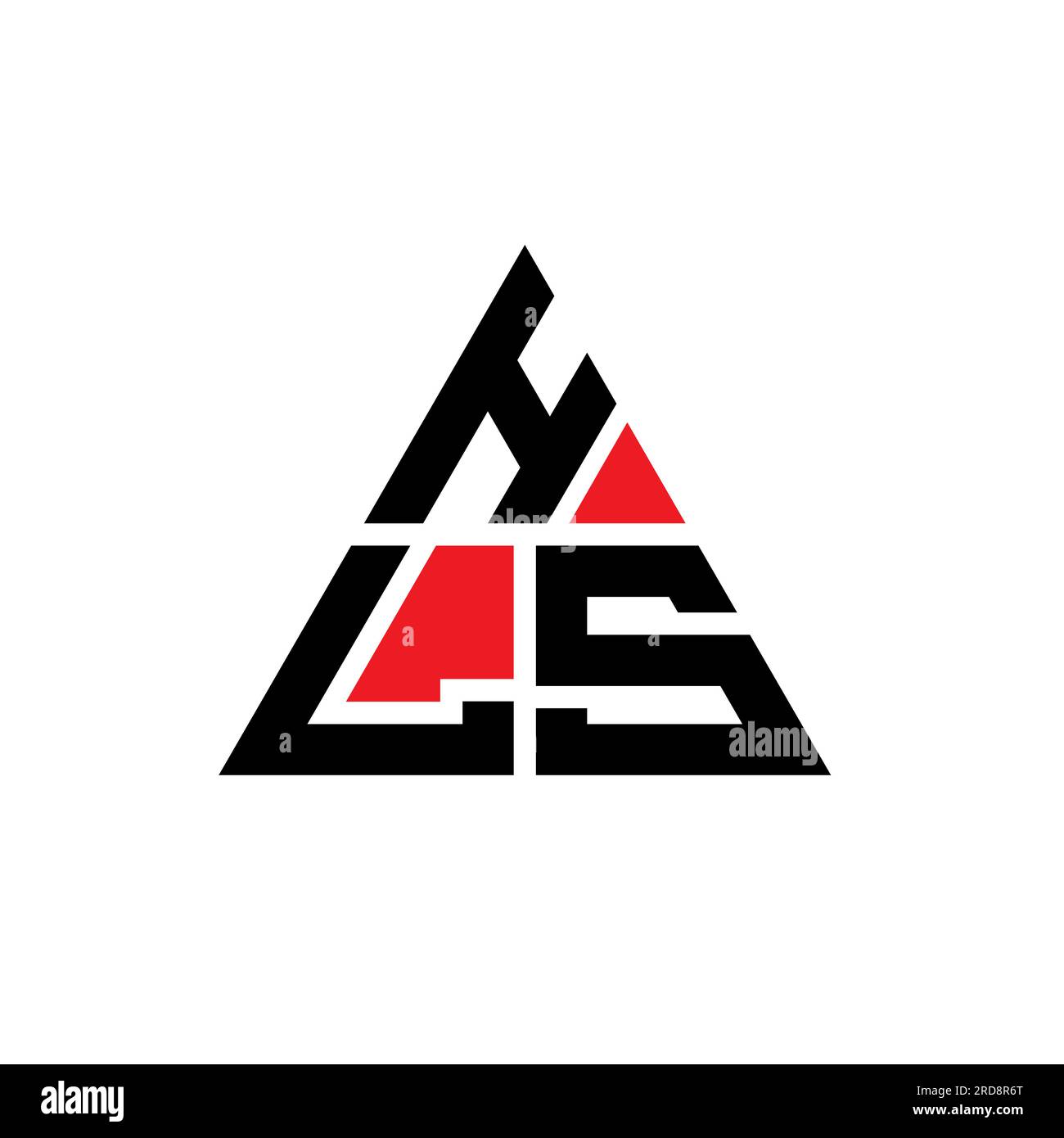 HLS triangle letter logo design with triangle shape. HLS triangle logo