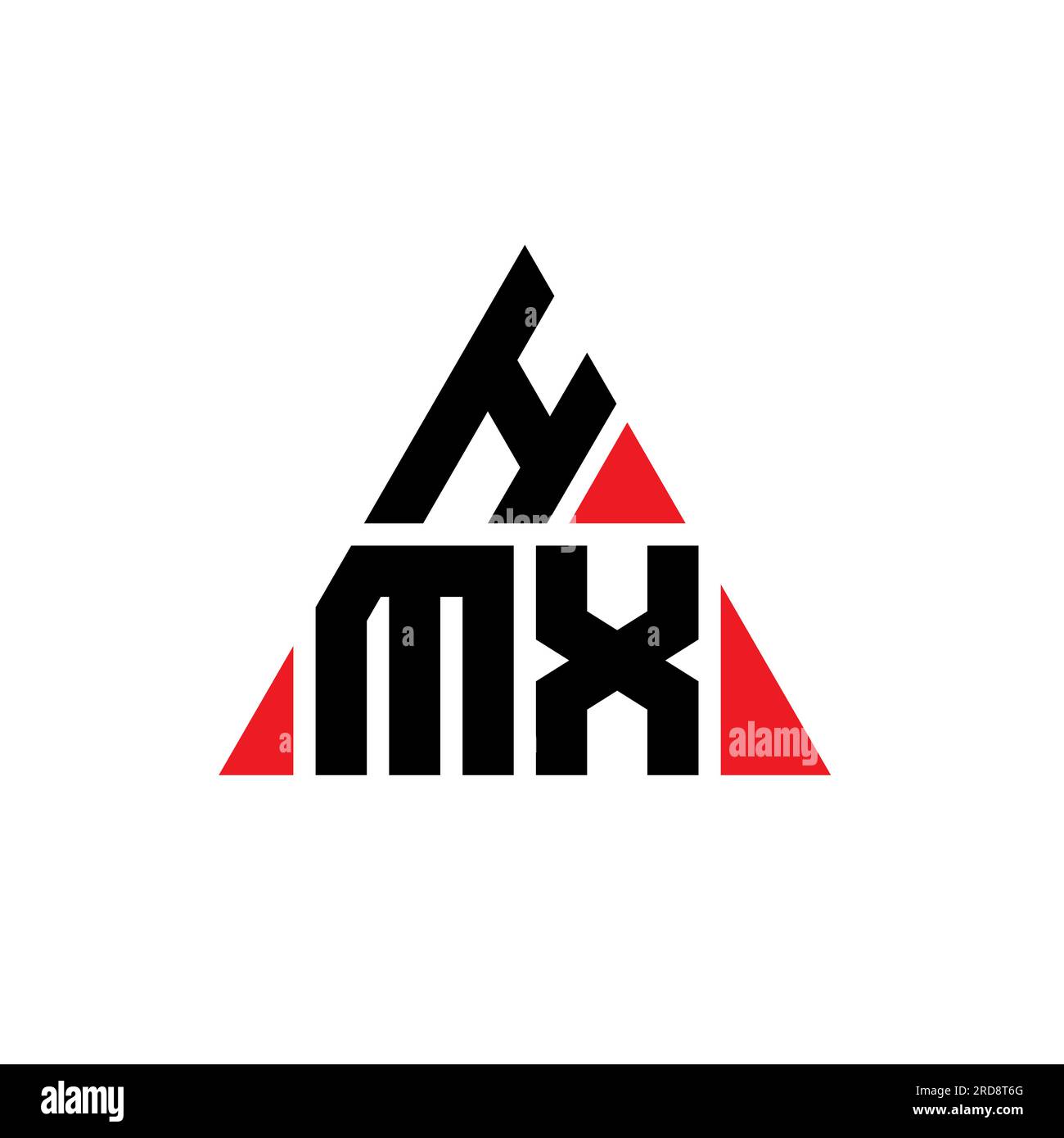 HMX triangle letter logo design with triangle shape. HMX triangle logo ...