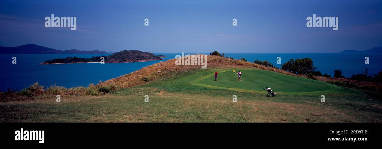 Australia. Queensland. Whitsunday Islands. Lindeman Island. Golf course. Stock Photo