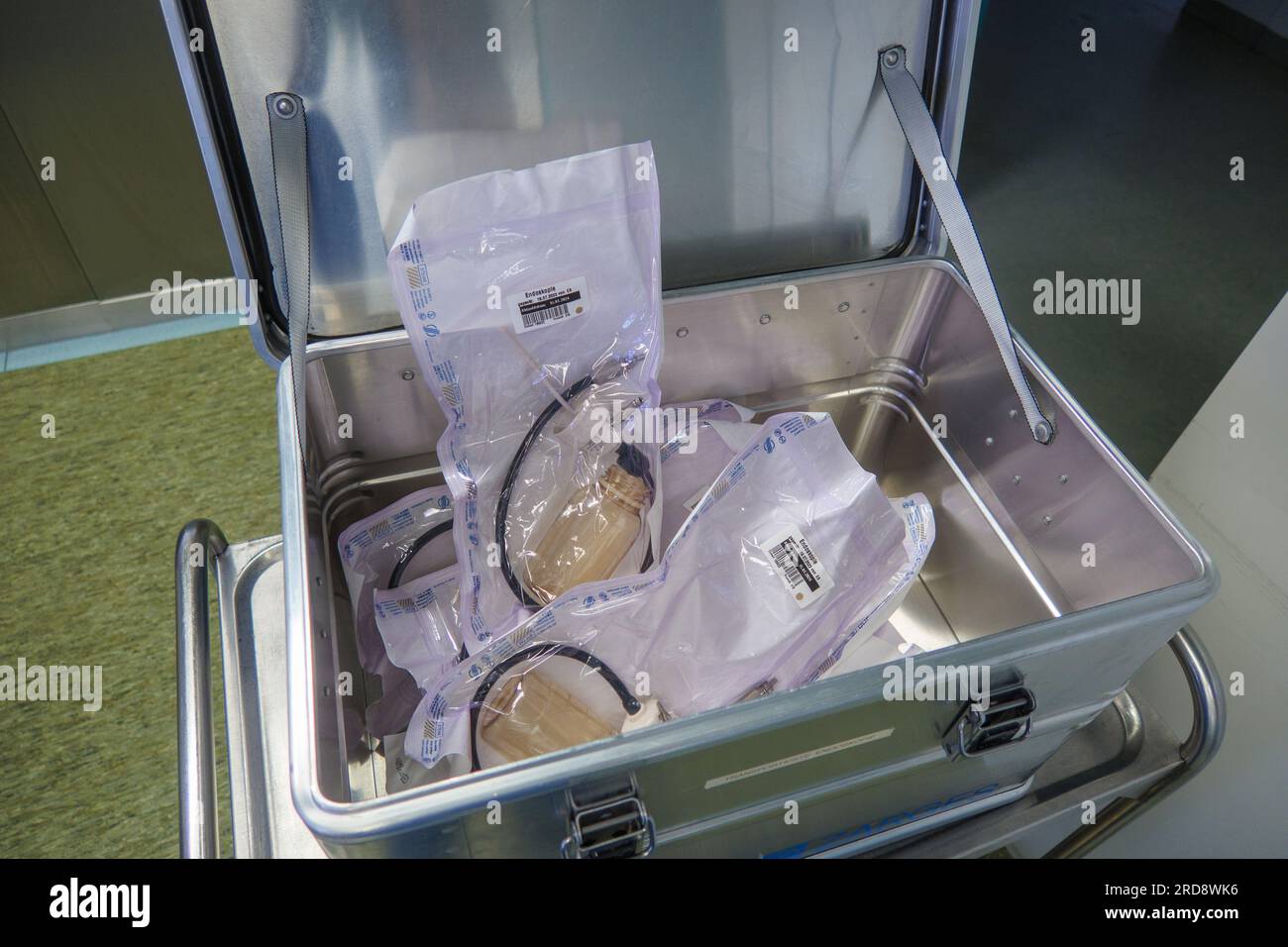 sterile instruments are placed in a metal box Stock Photo - Alamy