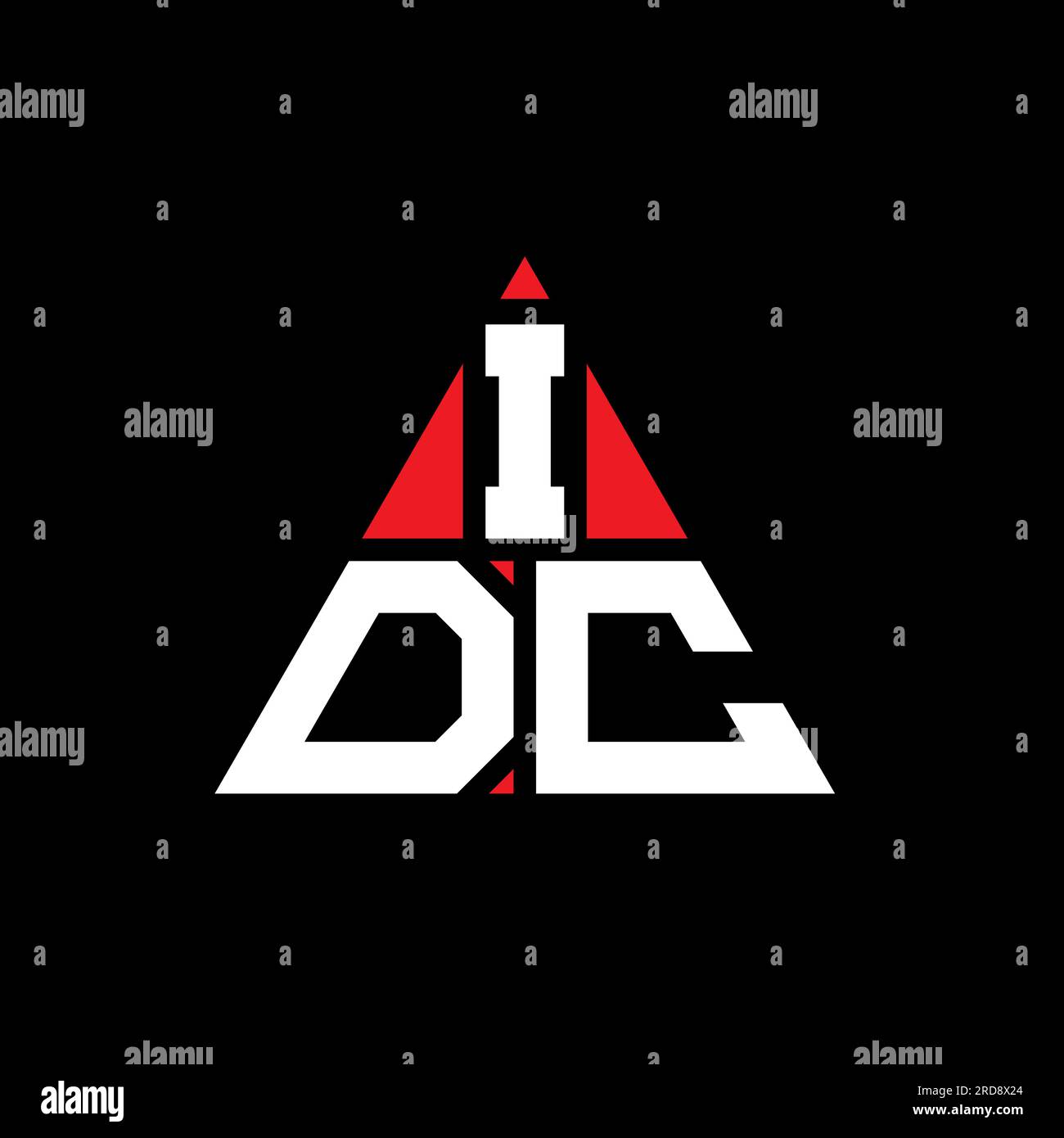 IDC triangle letter logo design with triangle shape. IDC triangle logo ...