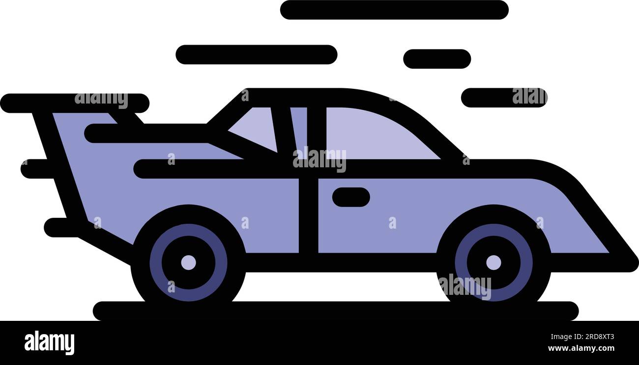 Race car icon outline vector. Vehicle design. Sport wrap race car color ...