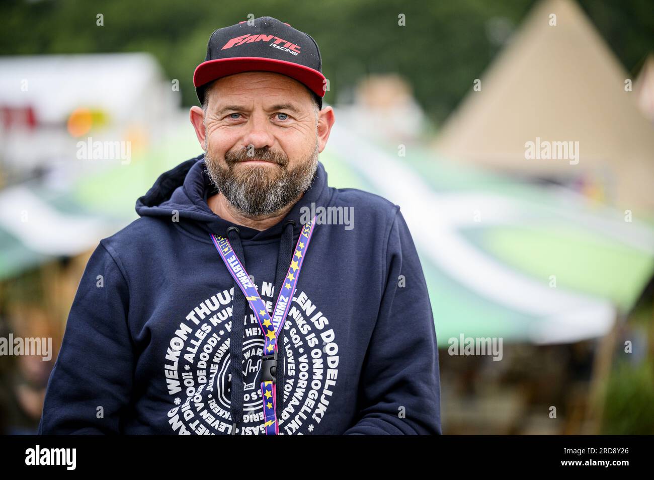 LICHTENVOORDE - Founder Gijs Jolink during the construction at the  Schansvoor festival site for Zwarte Cross. The