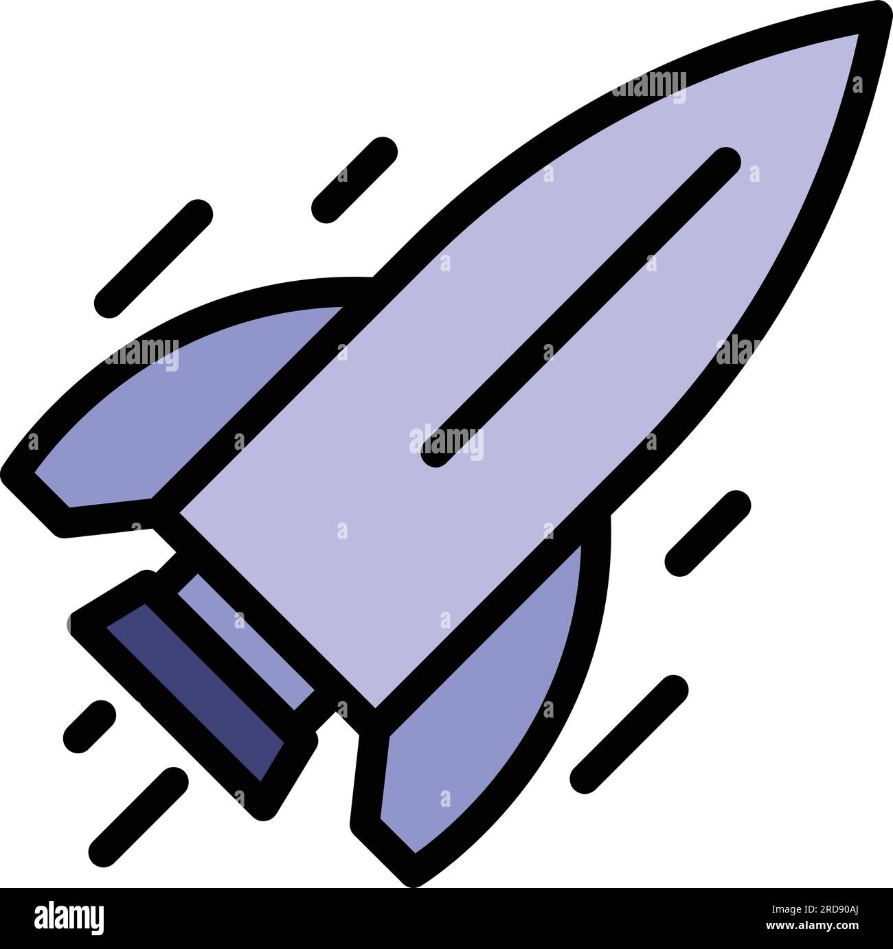 Rocket toy icon outline vector. Spaceship flame. Rocketship launch ...
