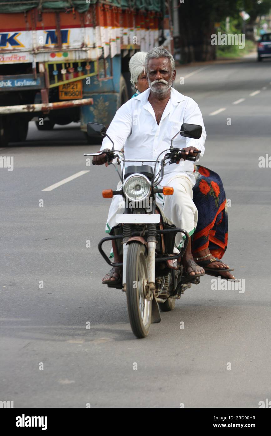 Old Age Man Riding Bike Stock Photo Alamy