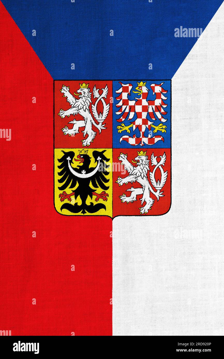 Flag And Coat Of Arms Of Czech Republic On A Textured Background flag-and-coat-of-arms-of-czech-republic-on-a-textured-background