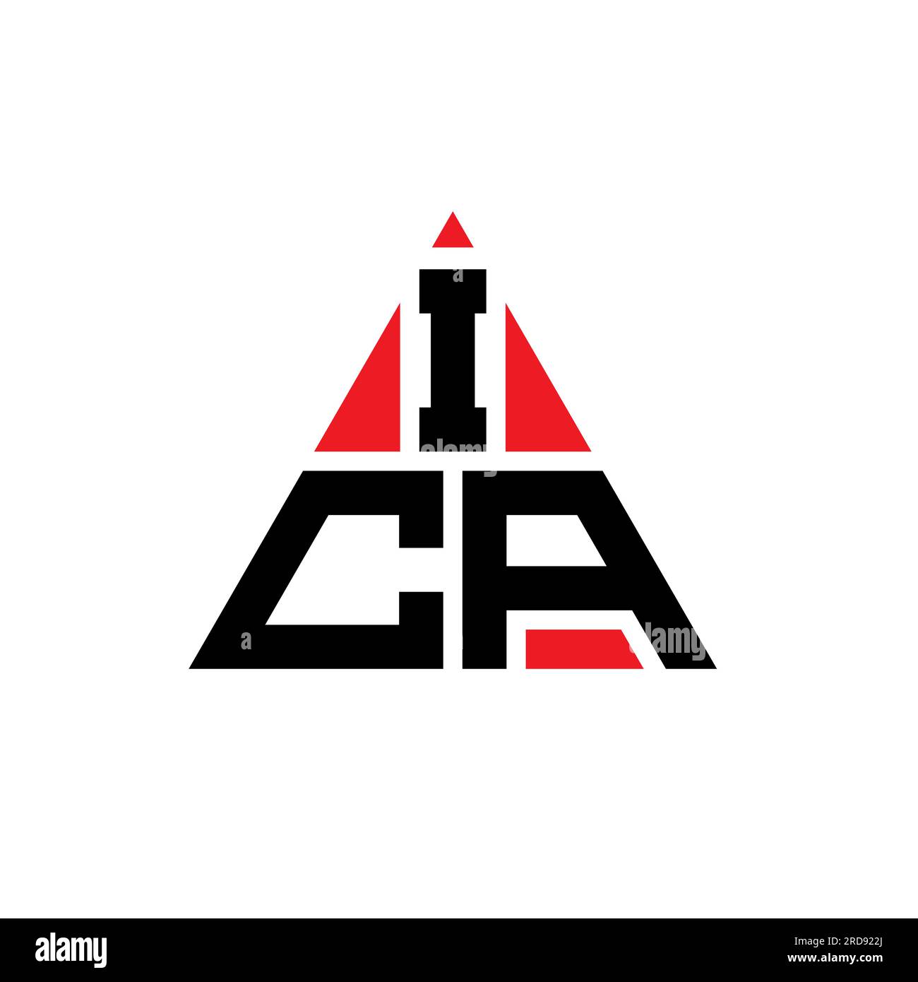 ICA triangle letter logo design with triangle shape. ICA triangle logo design monogram. ICA
