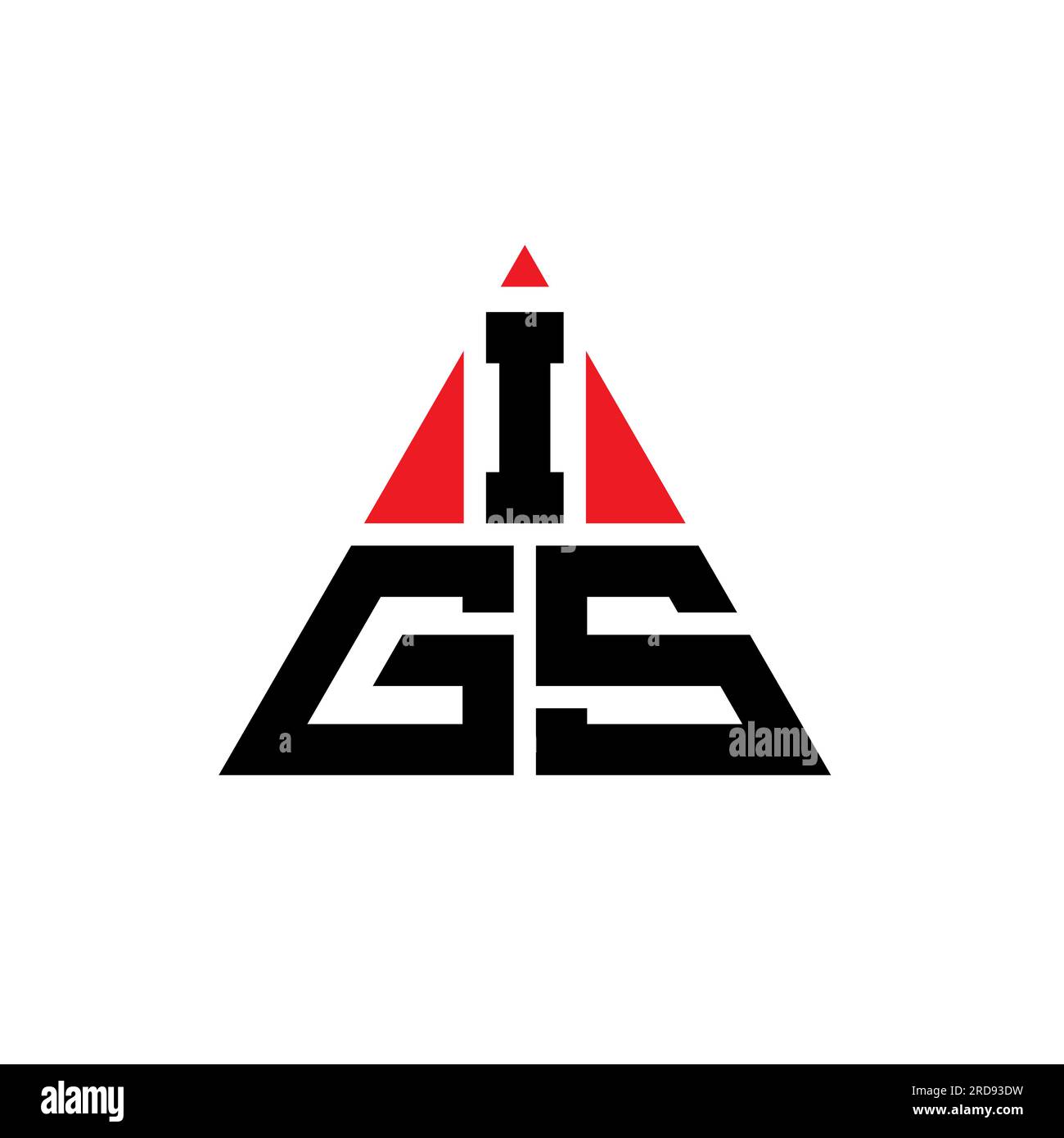 IGS triangle letter logo design with triangle shape. IGS triangle logo