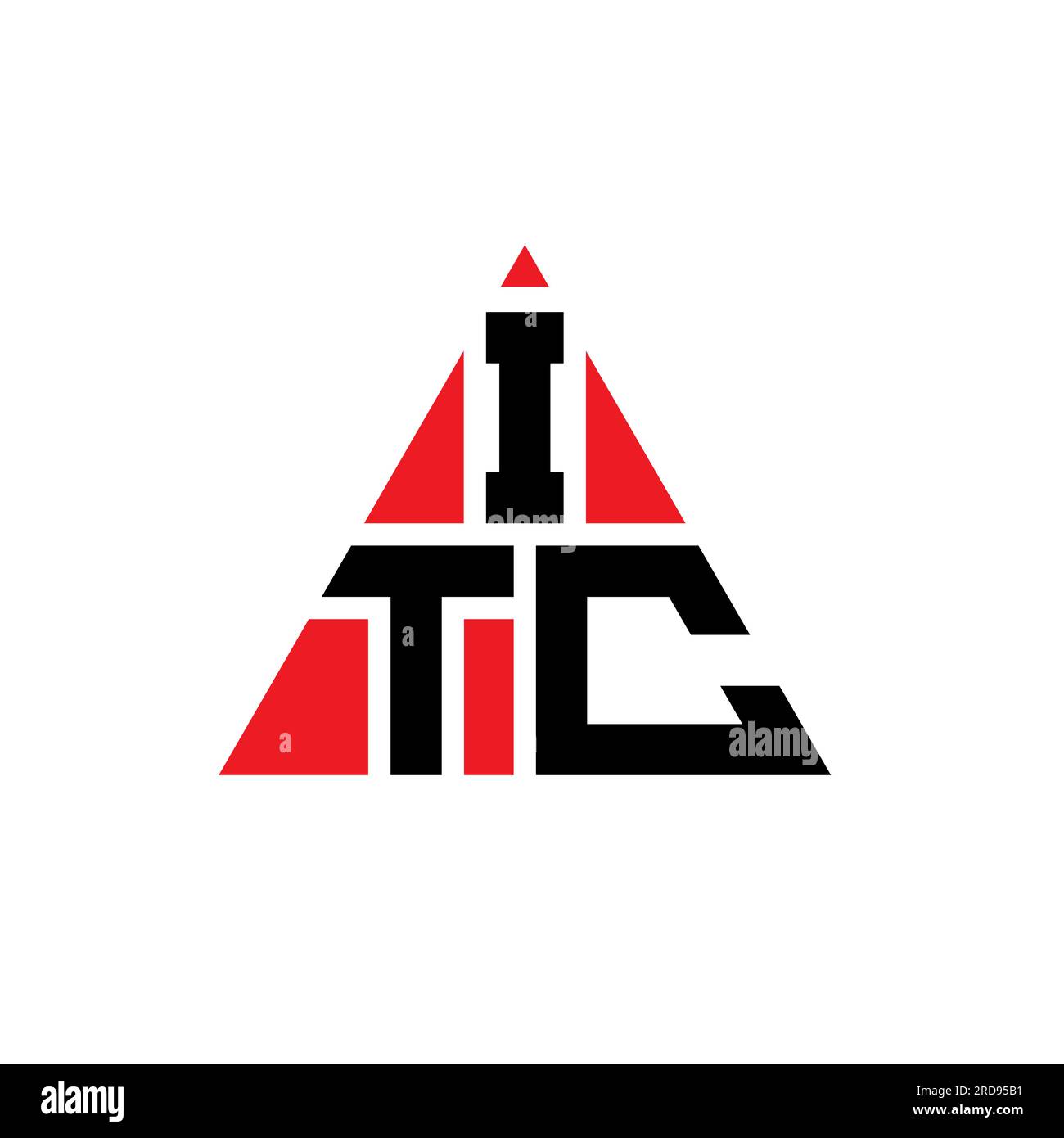 ITC triangle letter logo design with triangle shape. ITC triangle logo ...