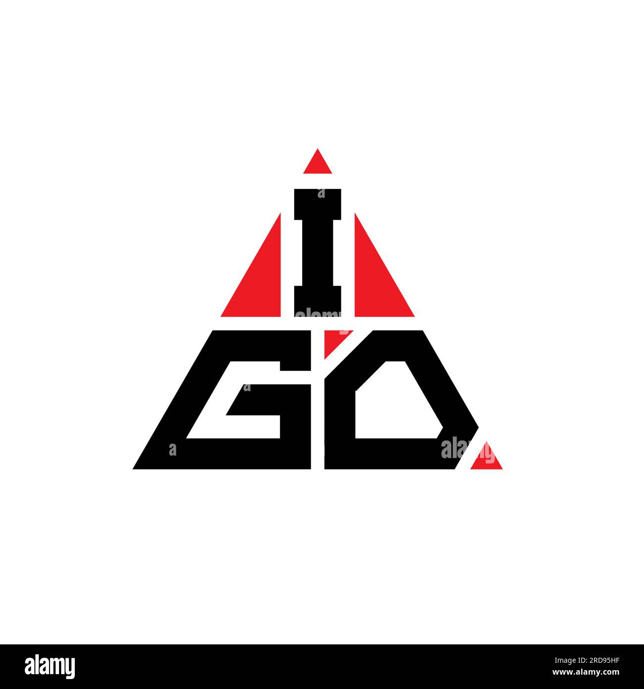 IGO triangle letter logo design with triangle shape. IGO triangle logo