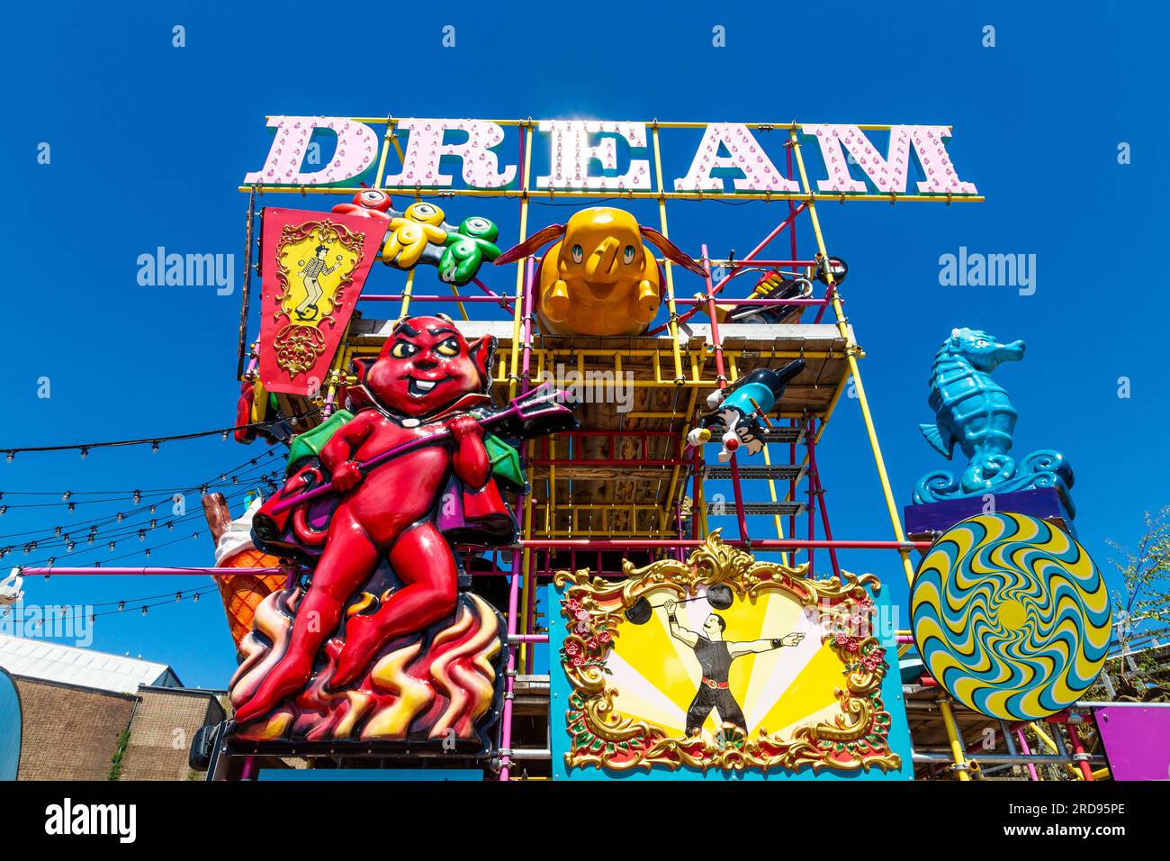 Entrance to Dreamland amusement park, Margate, Kent, England Stock Photo